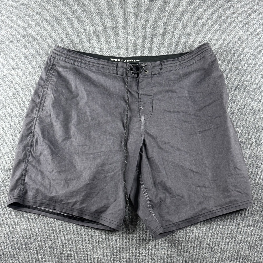 Billabong Board Shorts Mens 36 Gray Recycler All Day Stretch Swim Trunks‎ Surf